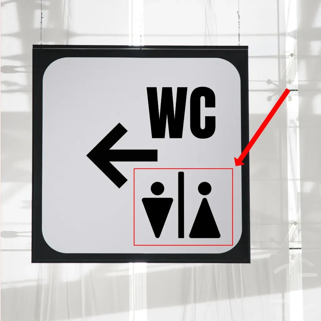 Sinalética de WC V4 - Autocolante em Vinil - Imagem 2