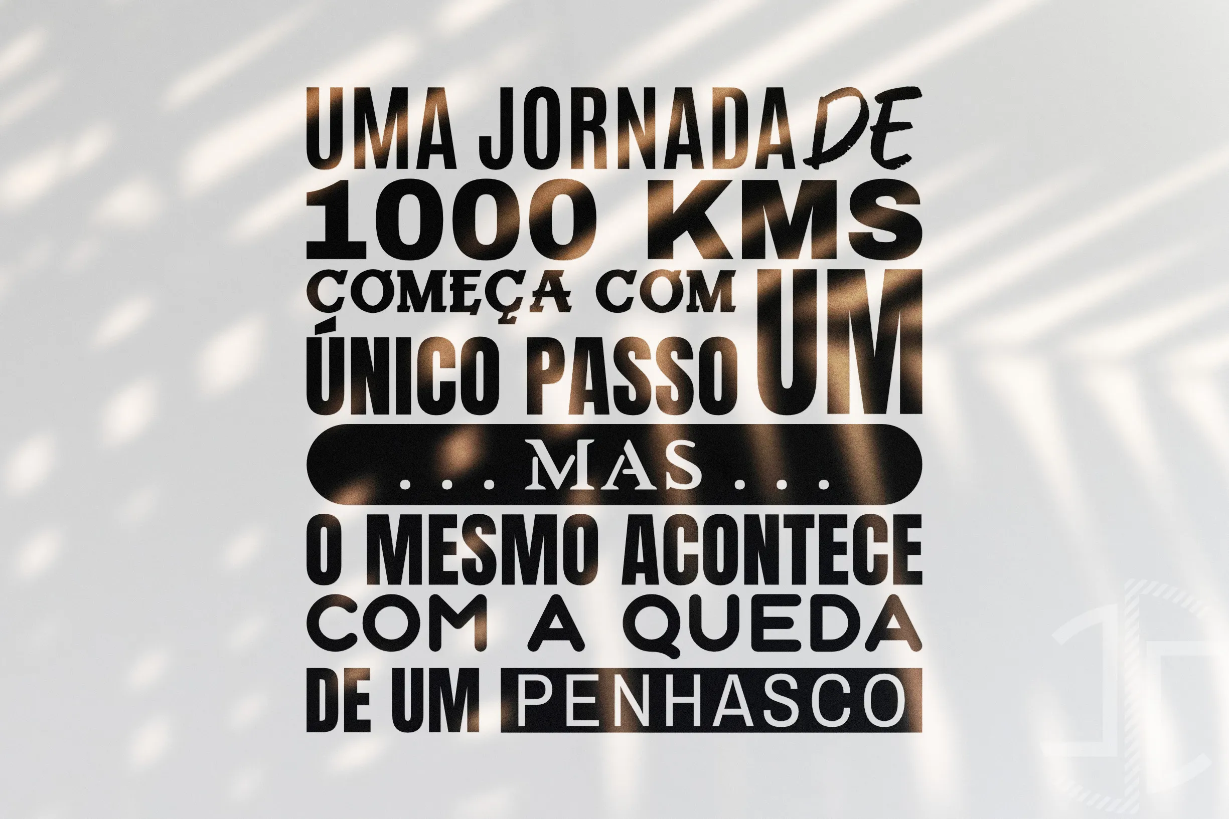 Uma Jornada - Tipografia - Série Demotivacional - Autocolante em Vinil