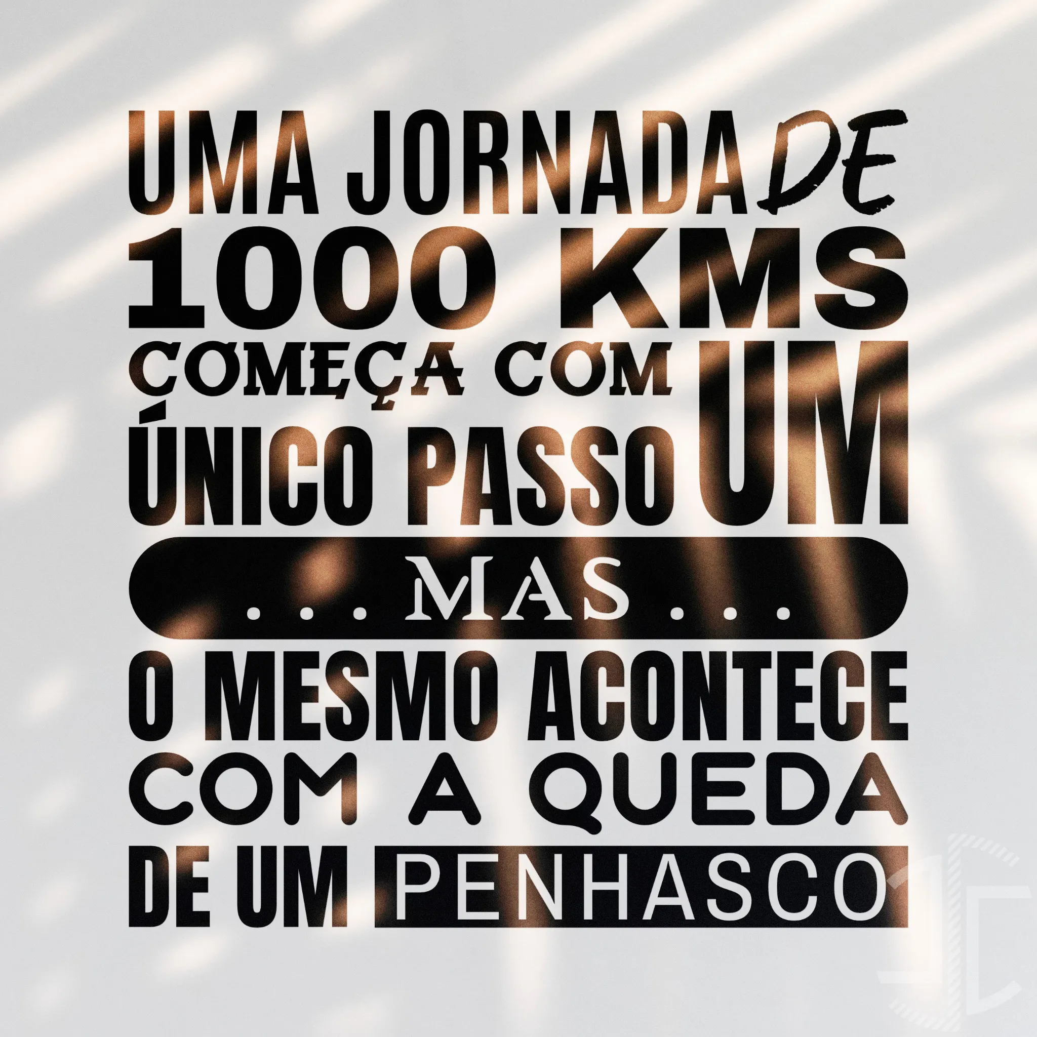 Uma Jornada - Tipografia - Série Demotivacional - Autocolante em Vinil