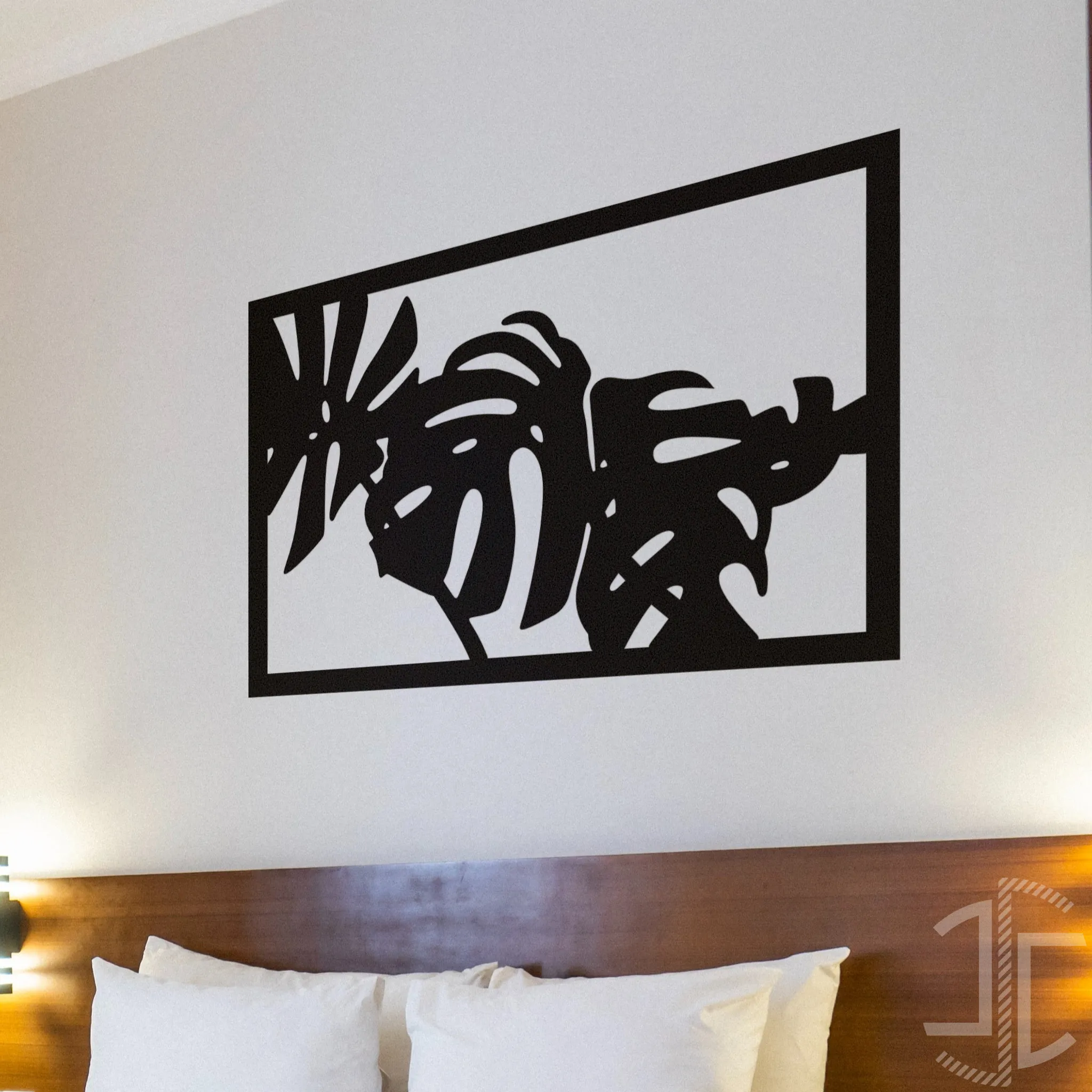 Folhas de Monstera - Painel Decorativo V2 - Autocolante em Vinil