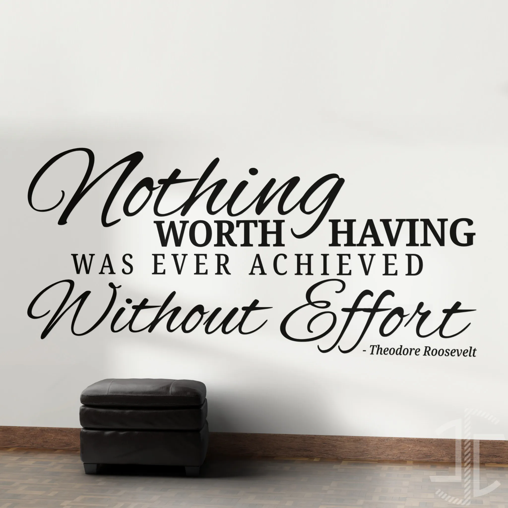 Nothing worth having - Tipografia - Autocolante em Vinil