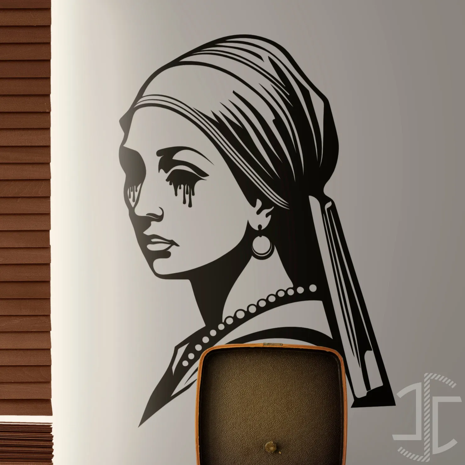 A mulher que tinha o brinco de pérola - Autocolante em Vinil