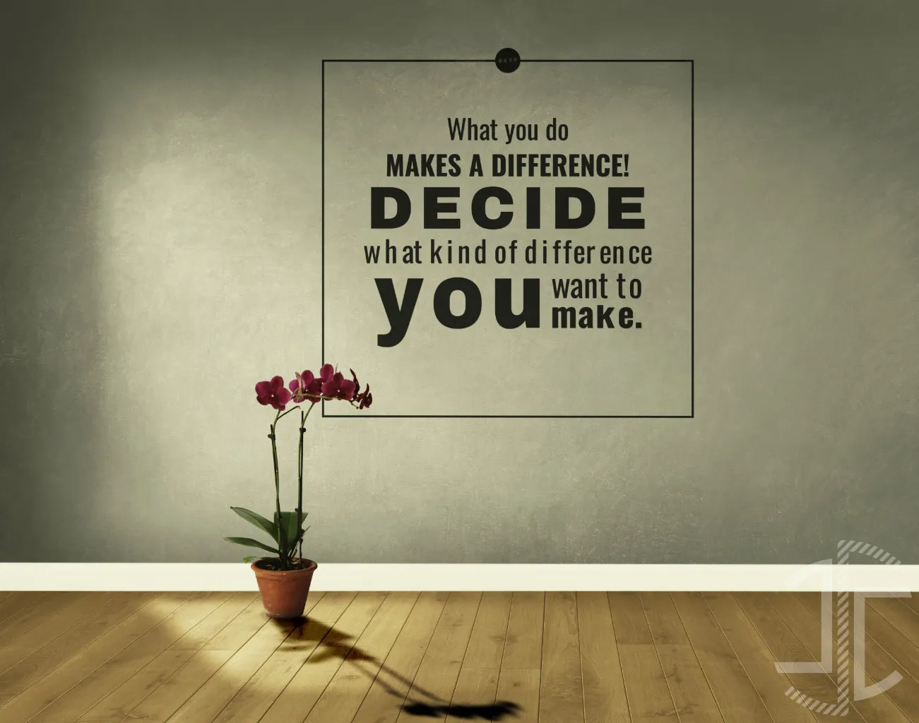 What you do makes a difference - Tipografia - Autocolante em Vinil
