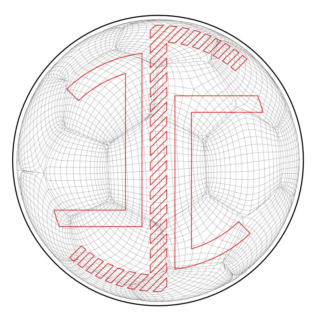 Bola de futebol em wireframe - Ilusão de 3D em 2D - Imagem 2