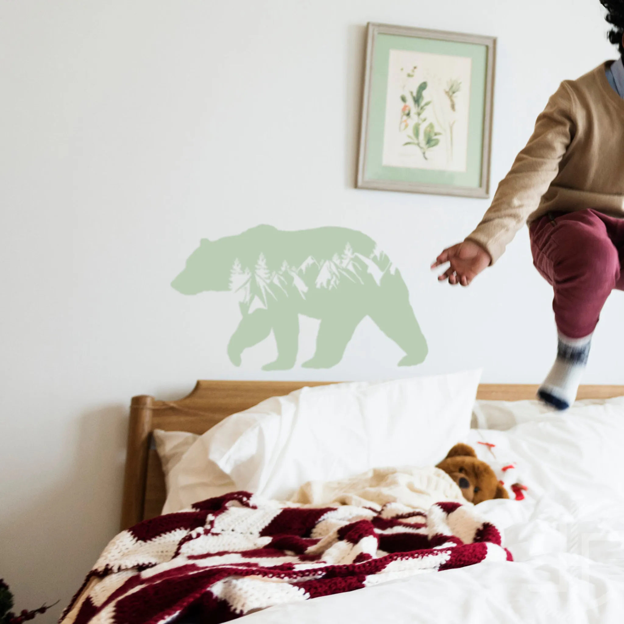 O Urso e as Montanhas - Autocolante em Vinil