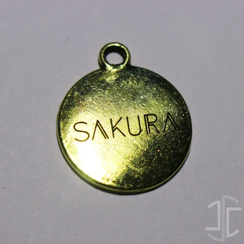 Medalha de identificação animal - Redonda - V2 Dourada - Imagem 3