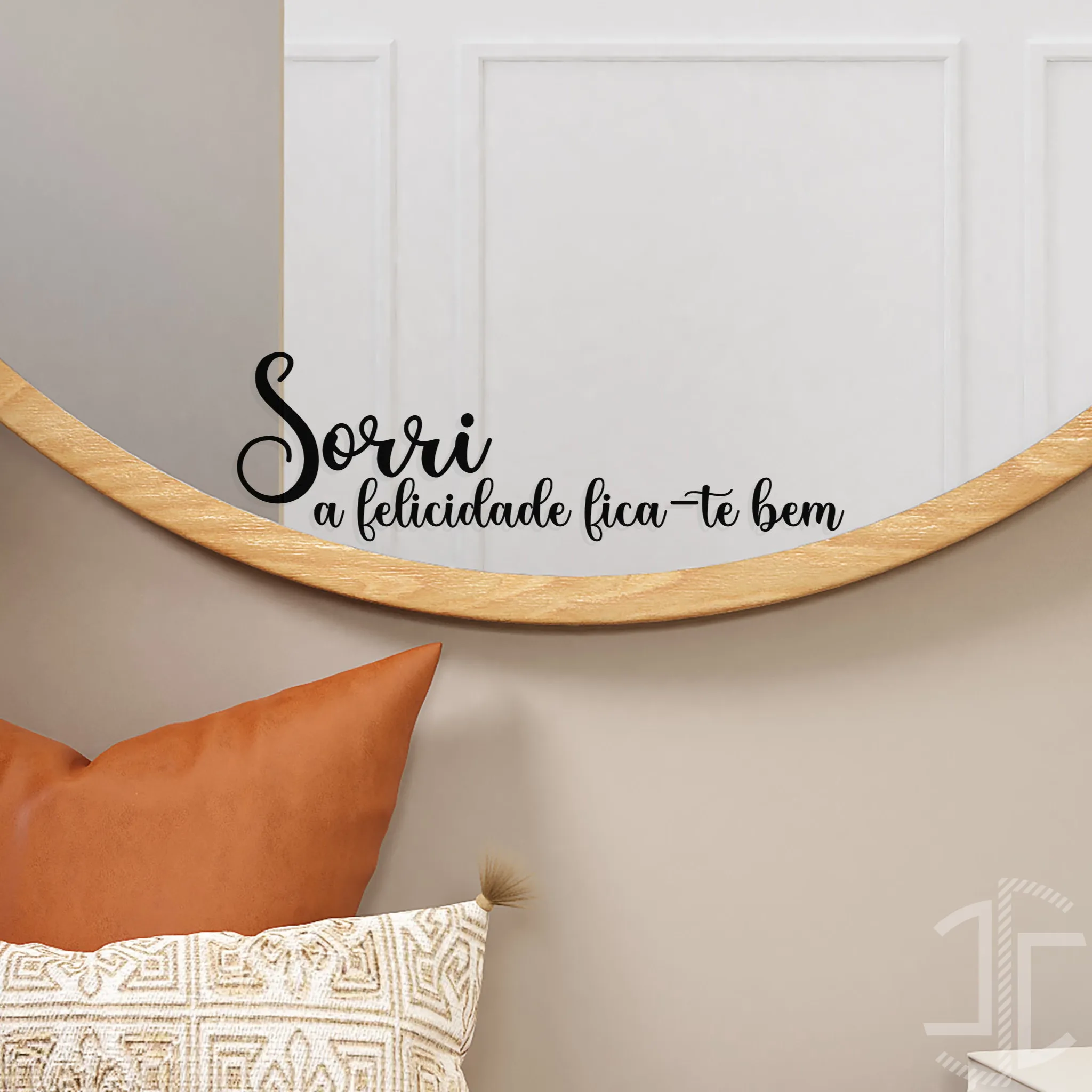 Sorri - A felicidade fica-te bem - Autocolante em Vinil