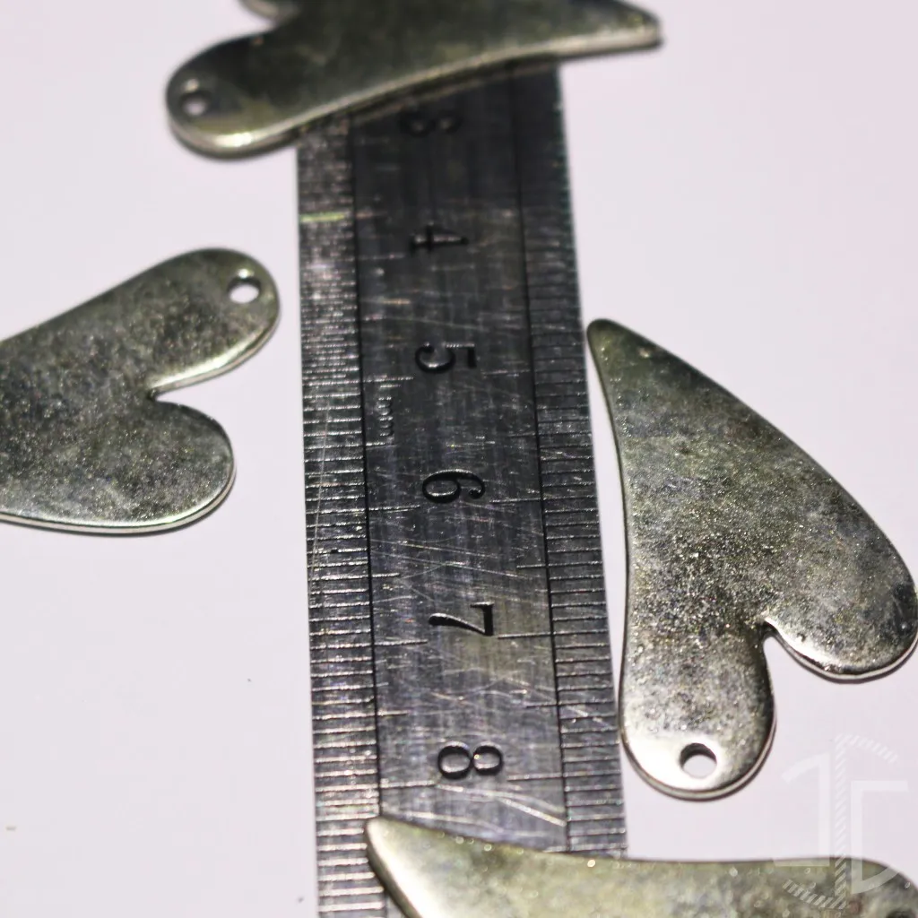 Medalha de identificação animal - Coração Prateado V2 - Imagem 2