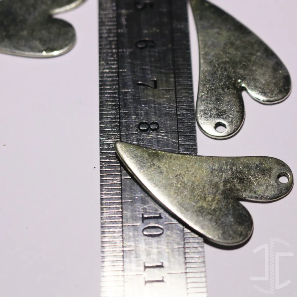 Medalha de identificação animal - Coração Prateado V2 - Imagem 3