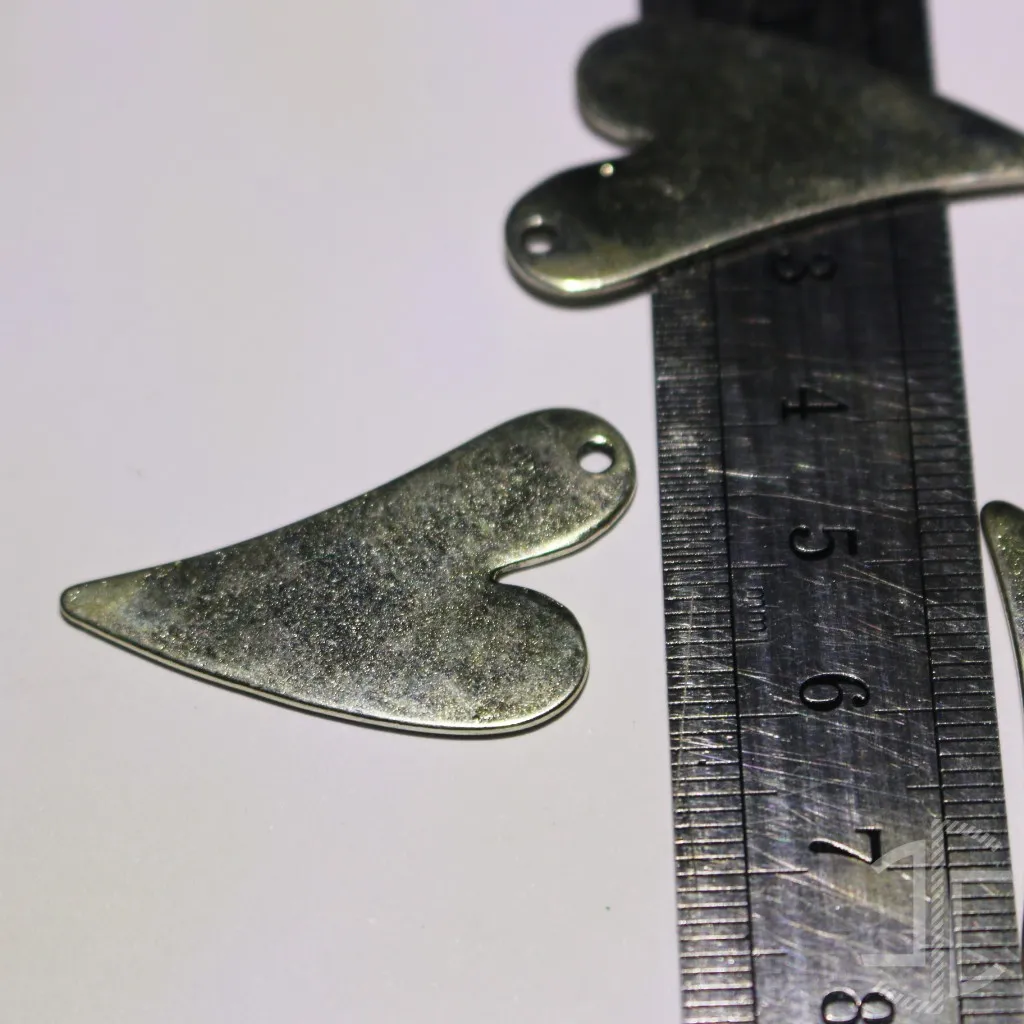 Medalha de identificação animal - Coração Prateado V2 - Imagem 4