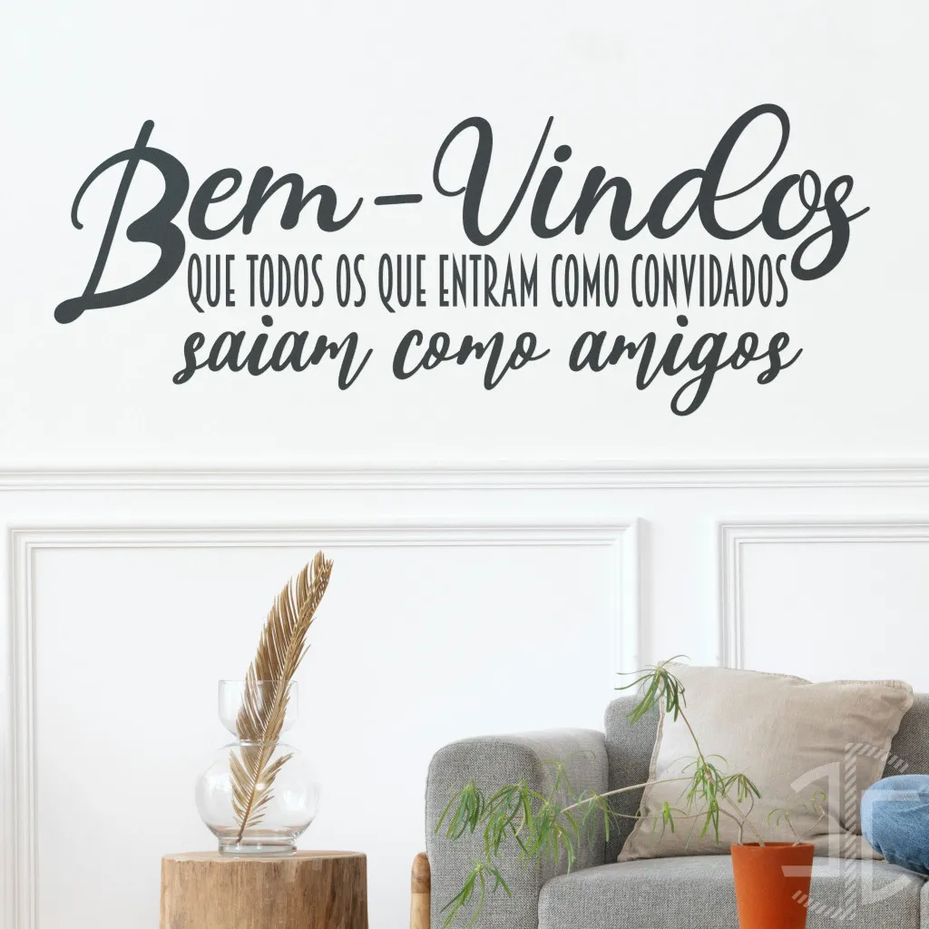 Bem-Vindos - Tipografia - Autocolante em Vinil