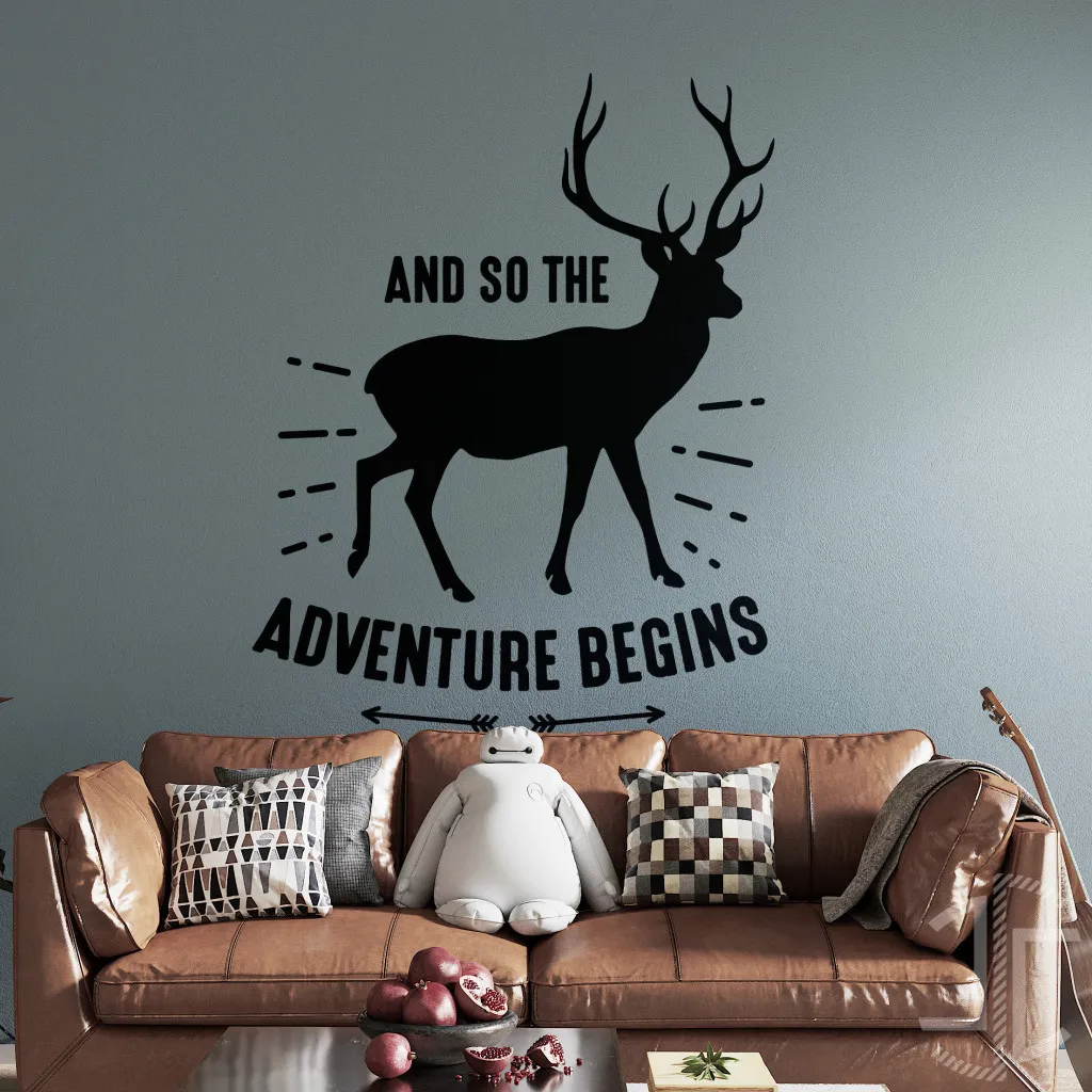 And so the adventure begins - Tipografia - Autocolante em Vinil
