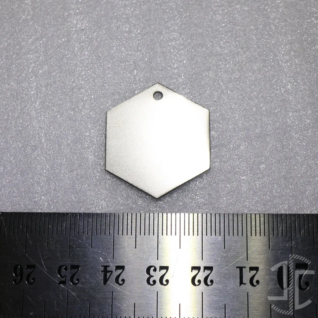 Medalha de identificação animal em aço 304 - Forma Hexagonal - Imagem 7