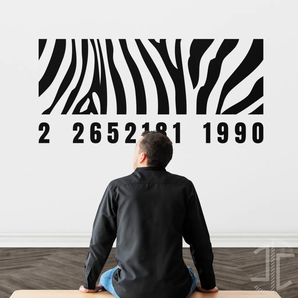Código de Barras - Zebra - Grafitti Style - Autocolante em Vinil