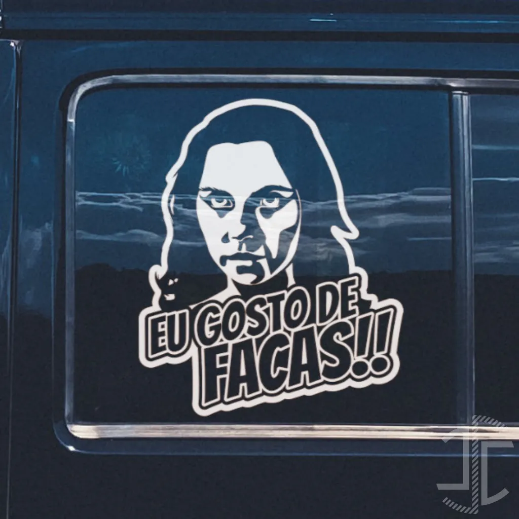 Facas, eu gosto de facas! - Tipografia - Autocolante em Vinil