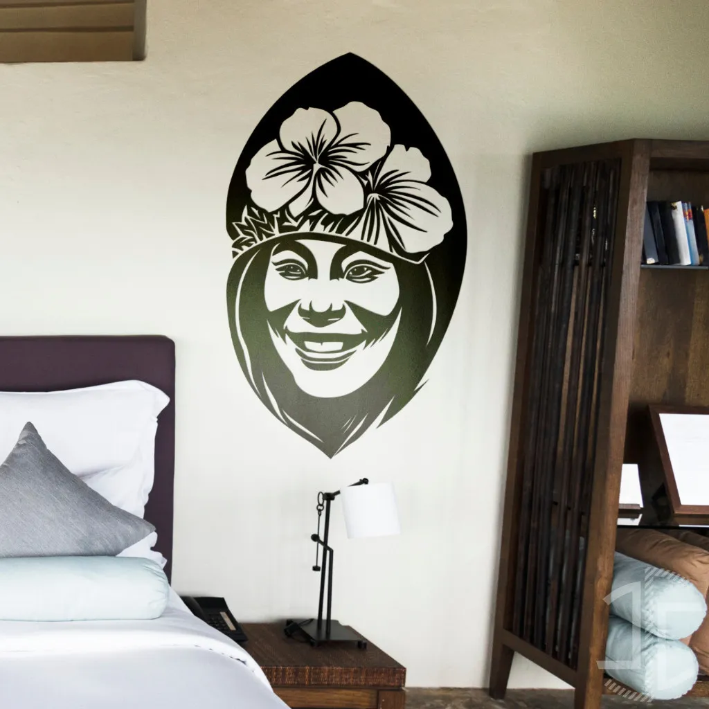Face de Mulher Nativa - Autocolante em Vinil
