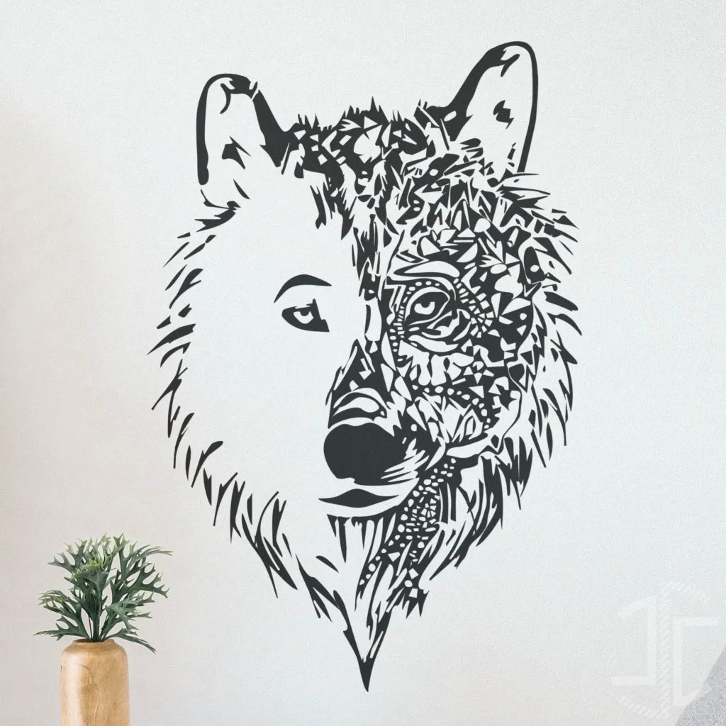 Lobo Mítico - Autocolante em Vinil