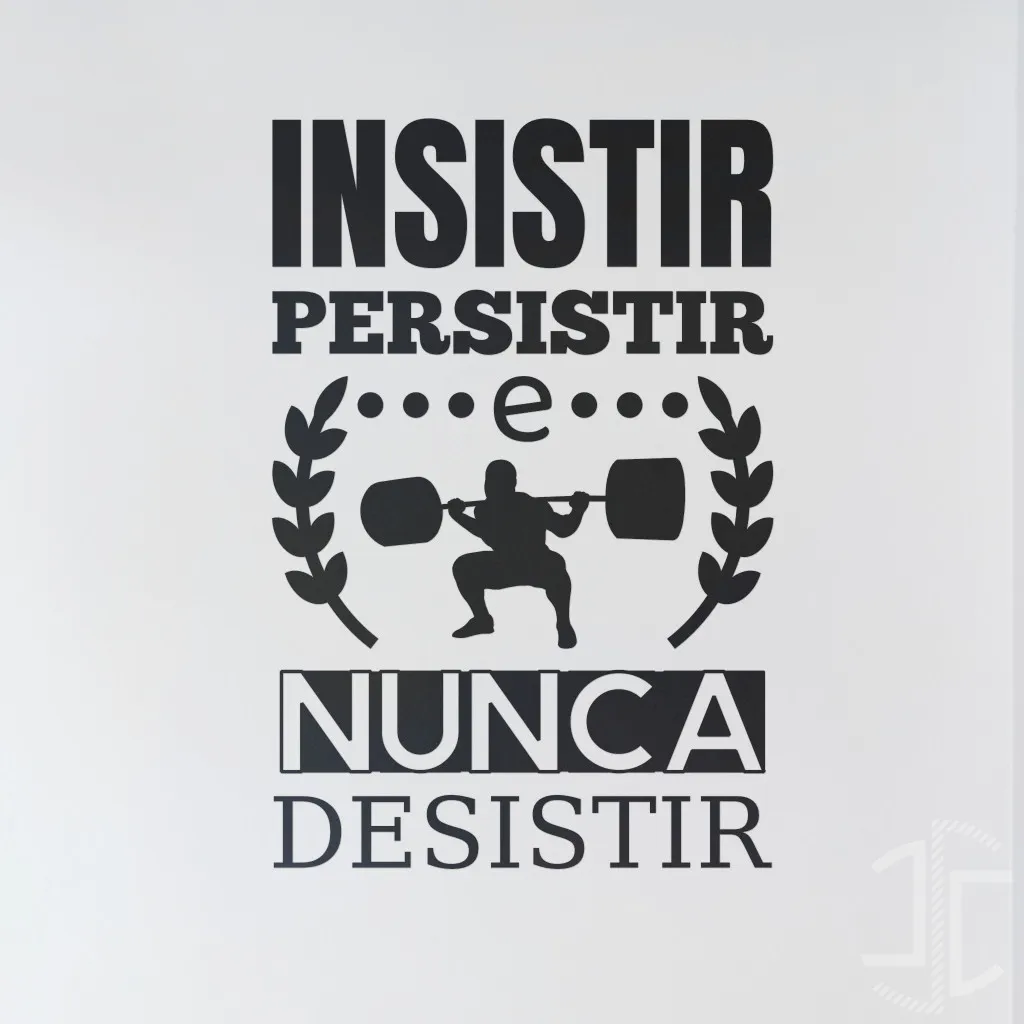 Insistir, persistir e nunca desistir - Tipografia - Autocolante em Vinil