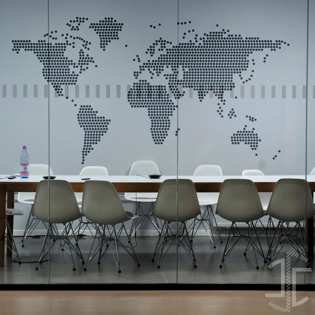 Mapa mundo em Pontos - Estilo Polka Dot -  Autocolante em Vinil - Imagem 2