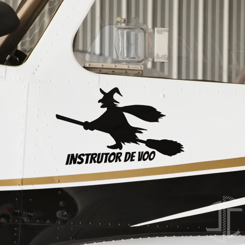 Instrutor de Voo - Personalizável -  Autocolante em Vinil