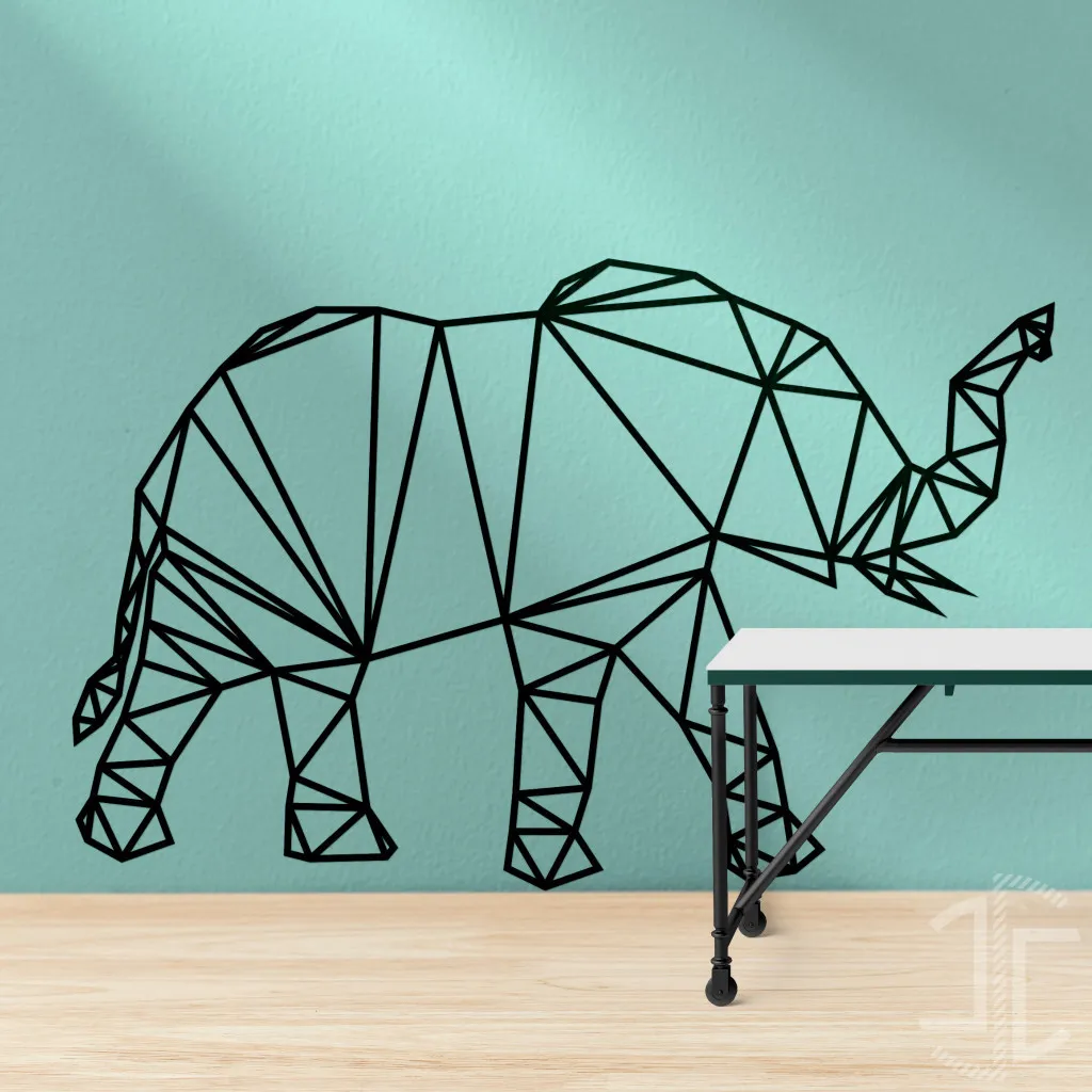 Elefante minimalista - Autocolante em Vinil