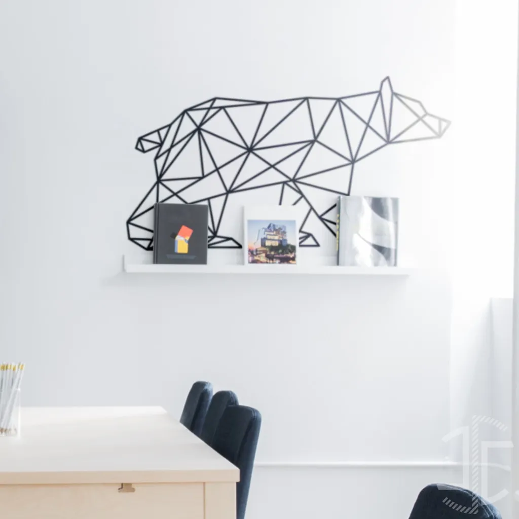 Urso Polar minimalista - Autocolante em Vinil