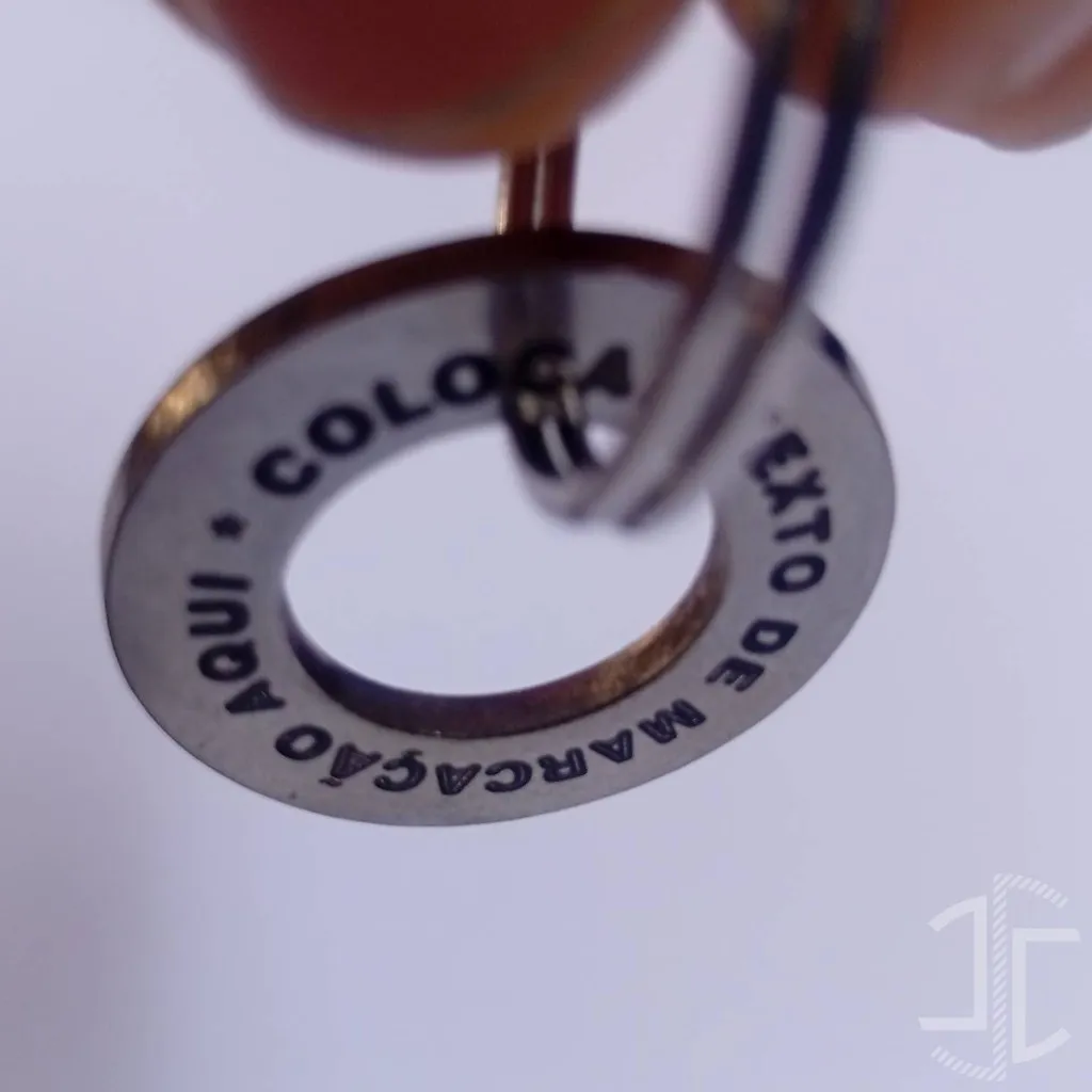 Medalha furada de Marcação em Aço A2 - Imagem 2