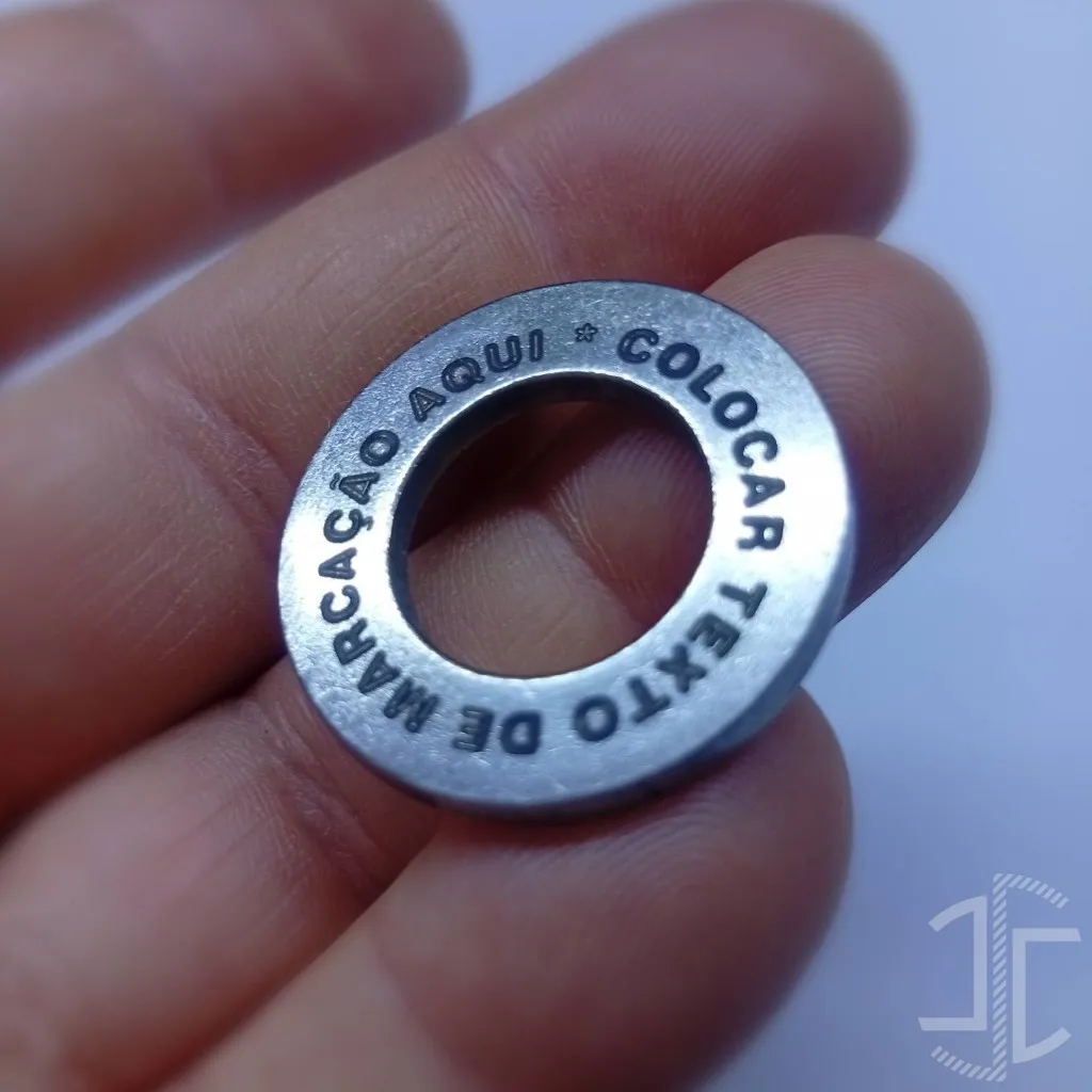 Medalha furada de Marcação em Aço A2 - Imagem 3