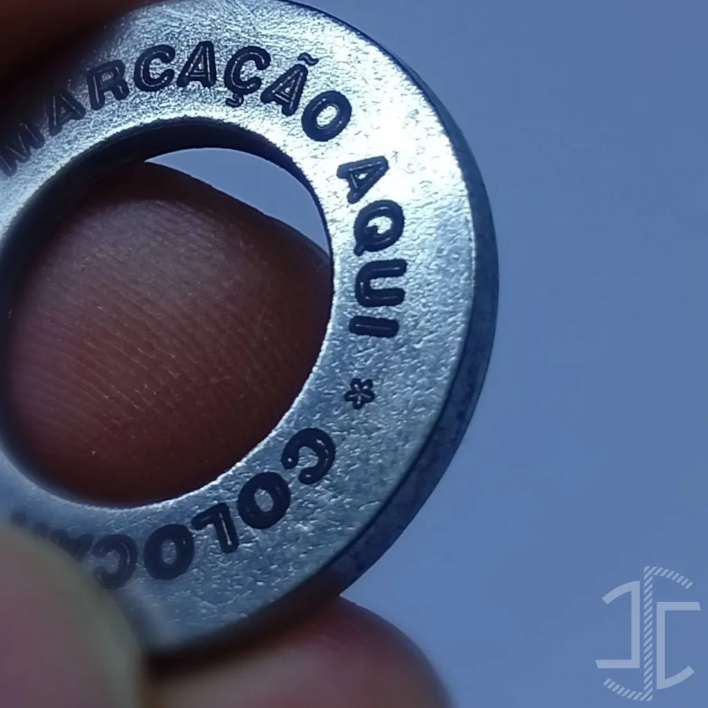 Medalha furada de Marcação em Aço A2 - Imagem 4