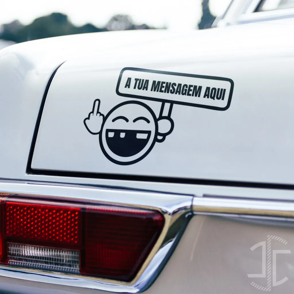 A mensagem do smiley - Personalizável - Autocolante em Vinil