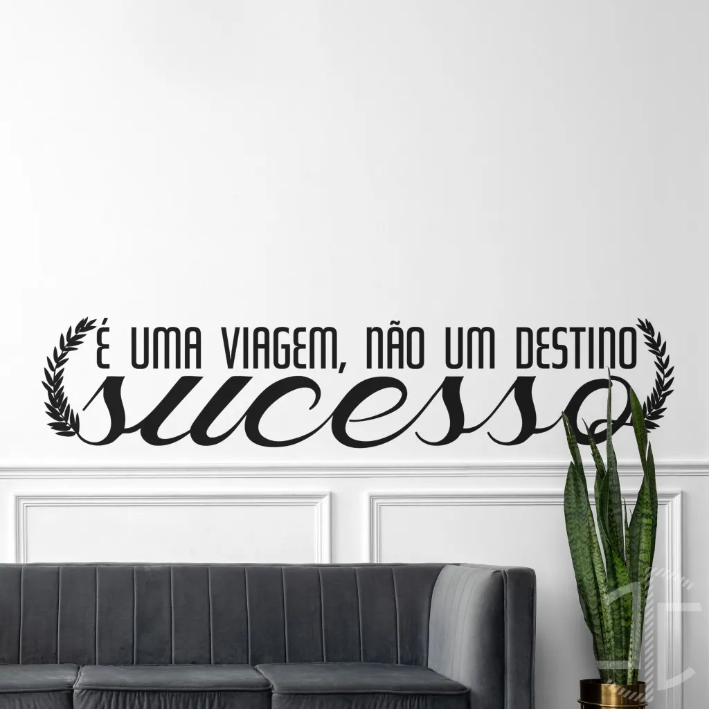 Sucesso é uma viagem, não um destino - Autocolante em Vinil