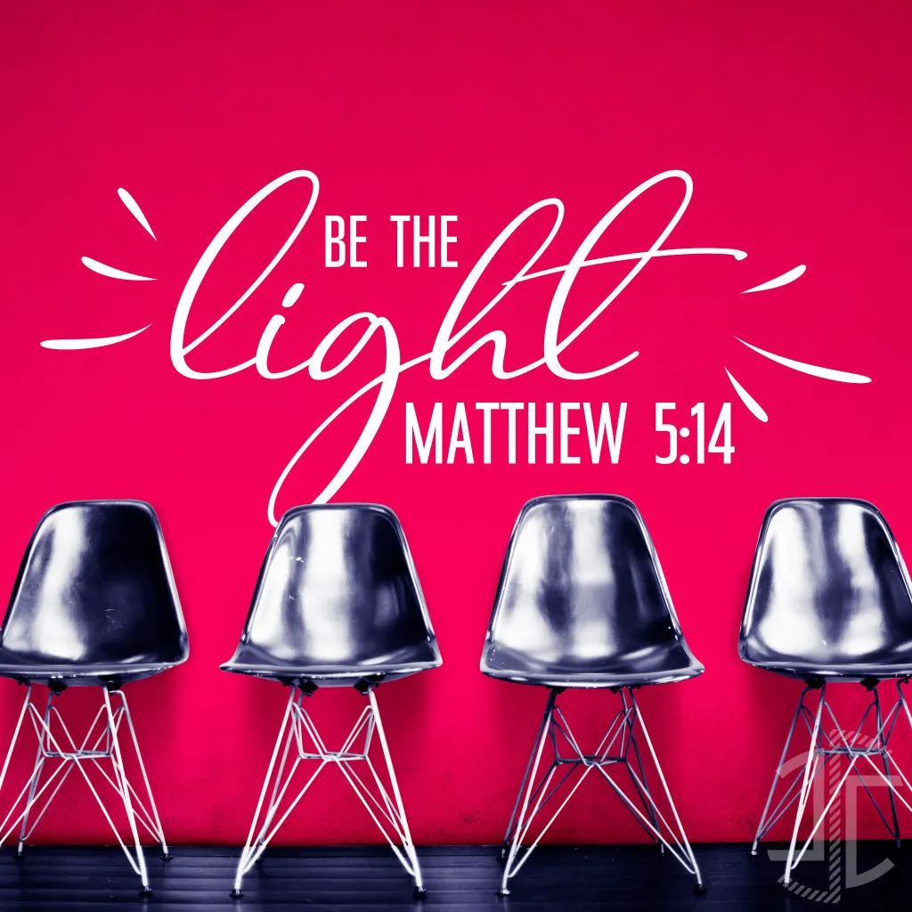 Be the light - Tipografia - Autocolante em Vinil
