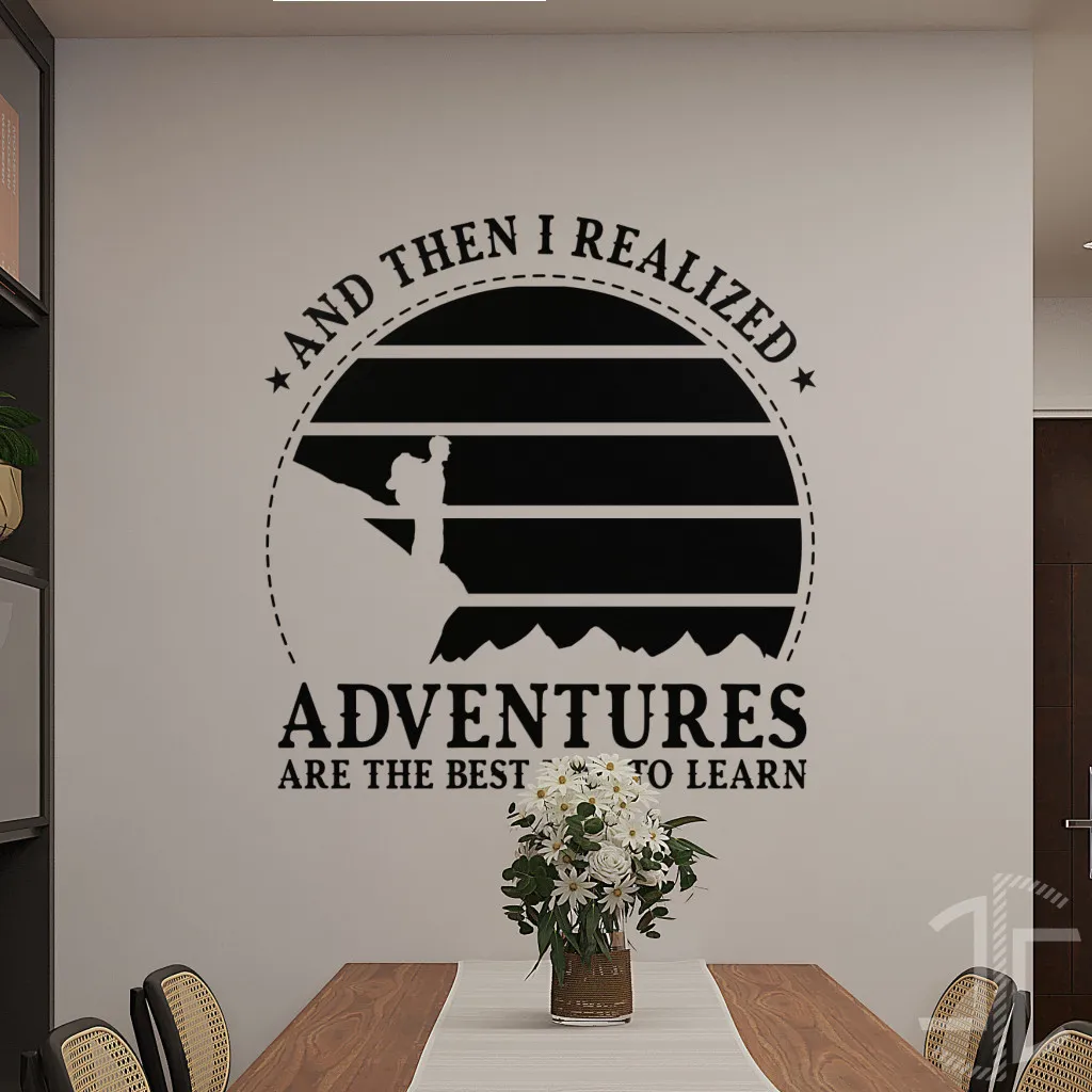 And then i realized - Adventures are the best way to learn - V2 - Tipografia - Autocolante em Vinil
