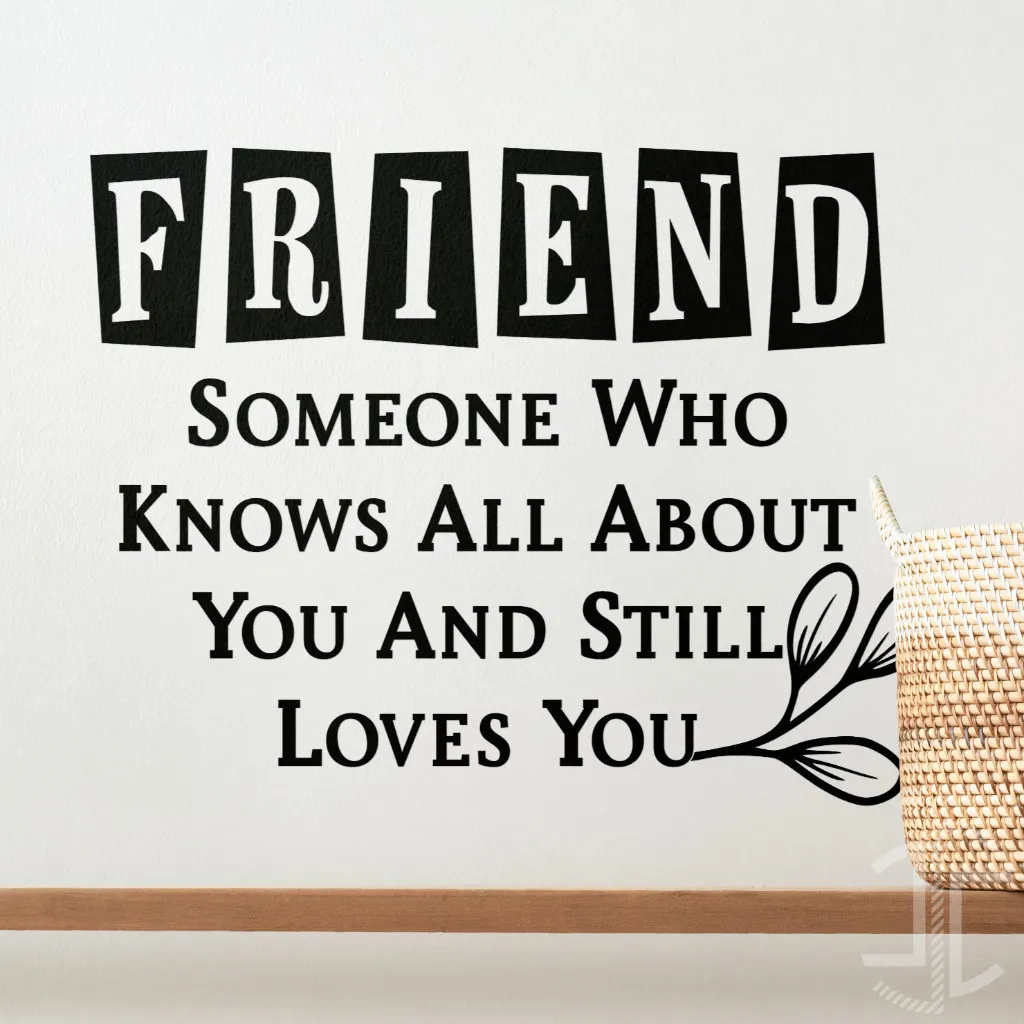 Friend - Tipografia - Autocolante em Vinil