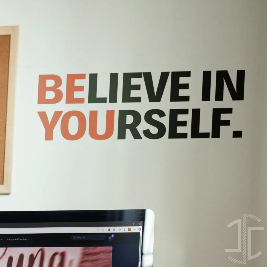 Be you. Believe in yourself. - Tipografia - Autocolante em Vinil