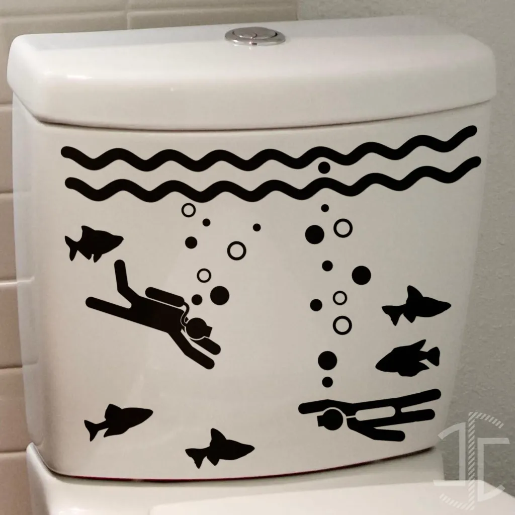 Kit de Mergulhadores para WC - Autocolante em Vinil