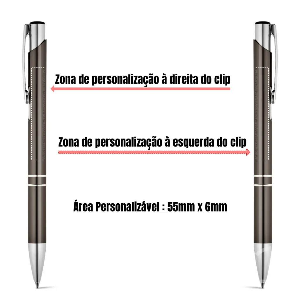 Esferográfica Metálica Personalizável (100 unidades) - Imagem 4