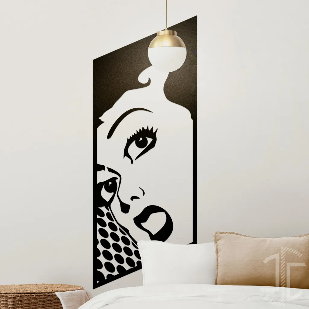 Mulher surpreendida - Estilo Retro - Autocolante em Vinil