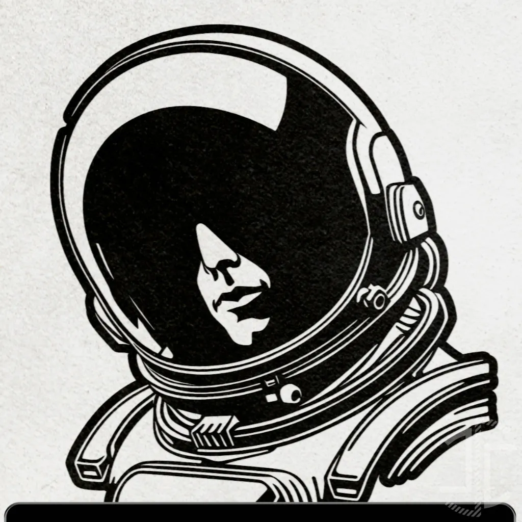 O Astronauta - V3 - Autocolante em Vinil