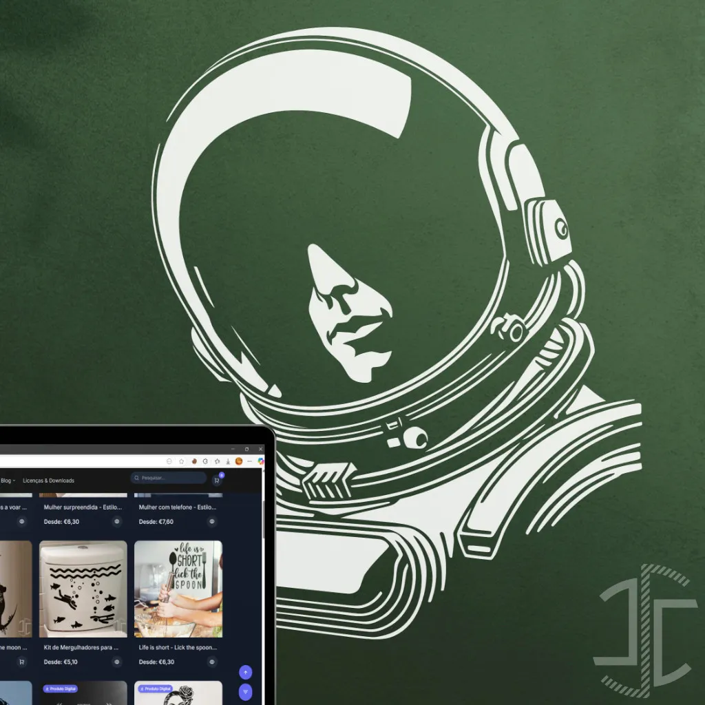 O Astronauta - V3 - Autocolante em Vinil - Imagem 3