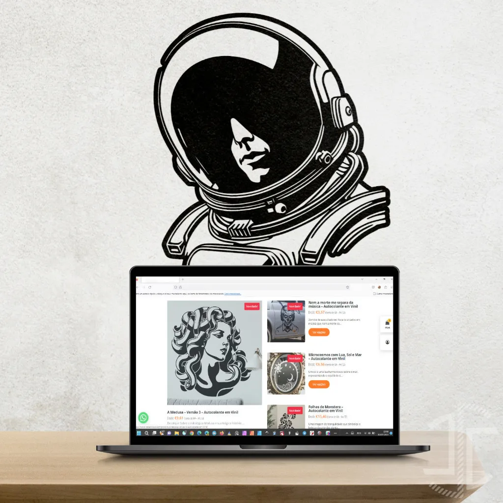 O Astronauta - V3 - Autocolante em Vinil - Imagem 4