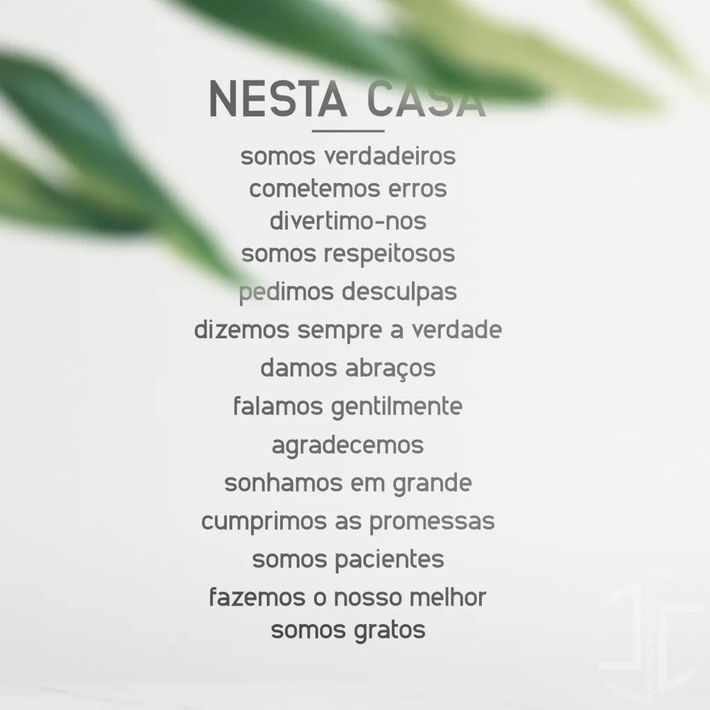 Nesta casa - Tipografia - Autocolante em Vinil
