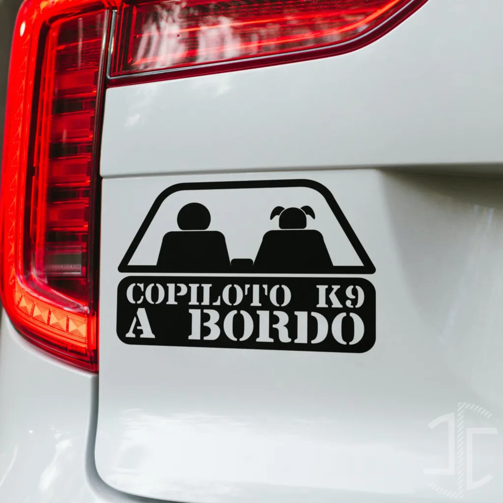 Copiloto K9 a Bordo - Autocolante em Vinil