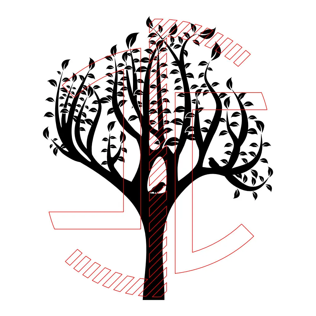 Árvore frondosa com passarinhos - Autocolante em Vinil - Imagem 4