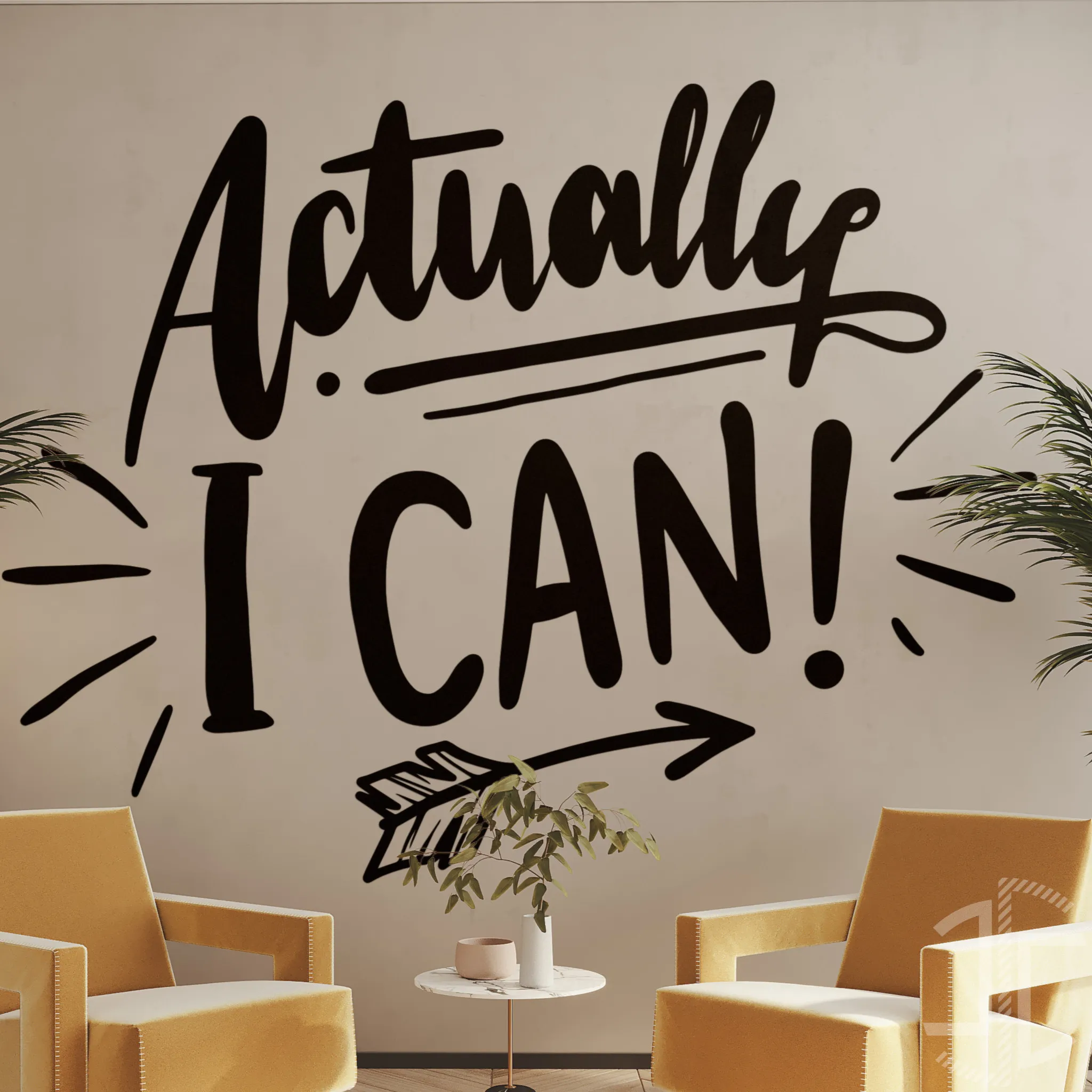 Actually I CAN! - Tipografia - Autocolante em Vinil