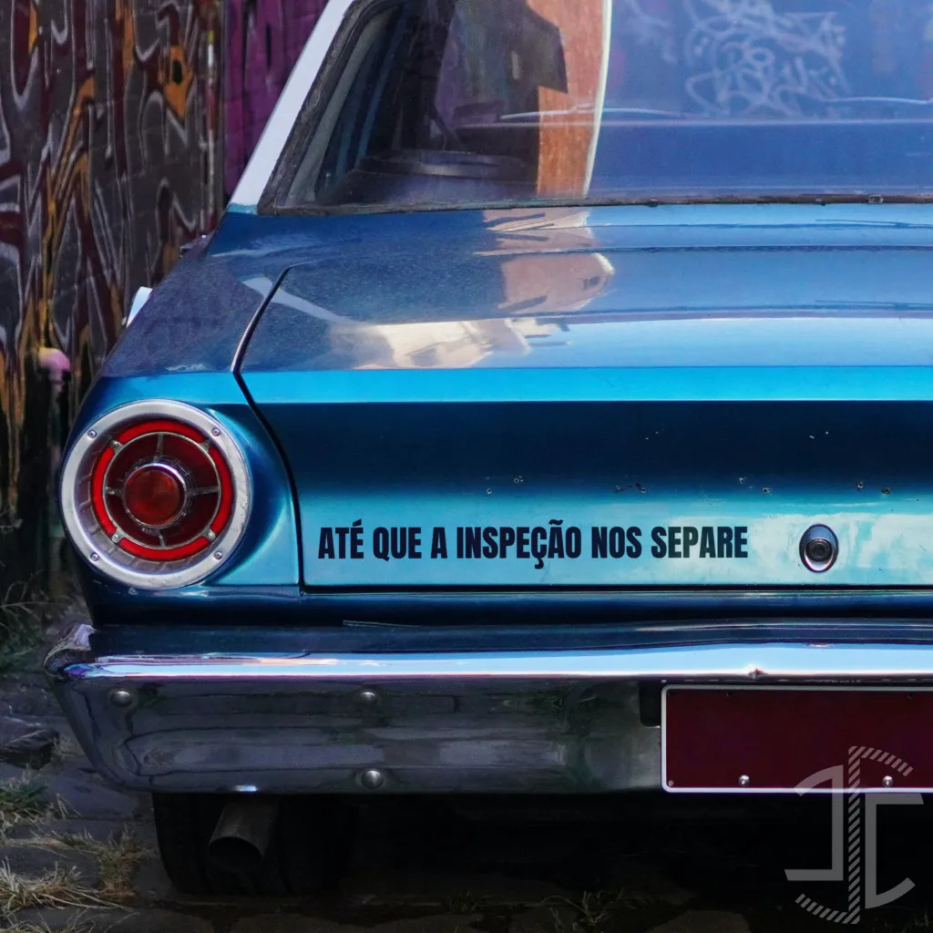 Até que a Inspeção nos separe - Tipografia - Autocolante em Vinil