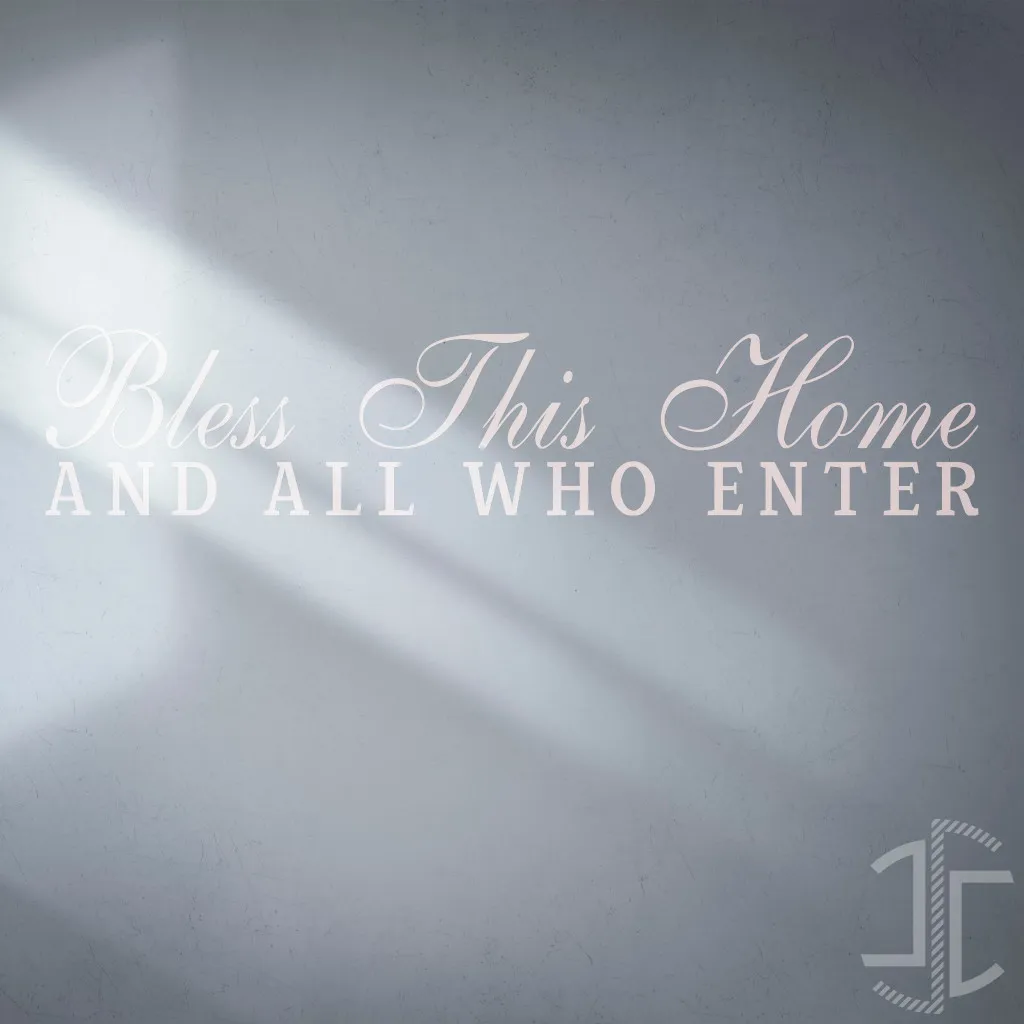 Bless this home and all who enter - Tipografia - Autocolante em Vinil