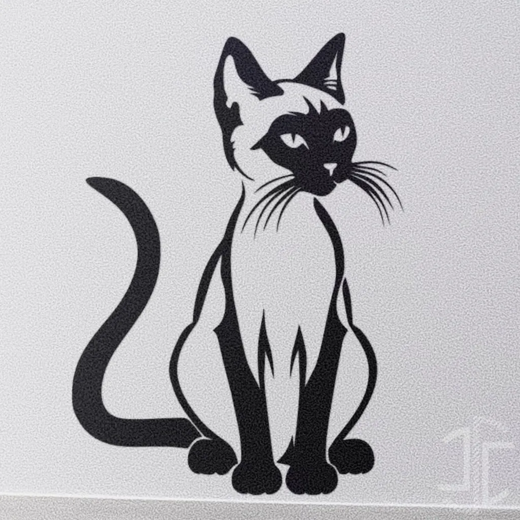 Gatinho Siamês  - Autocolante em Vinil