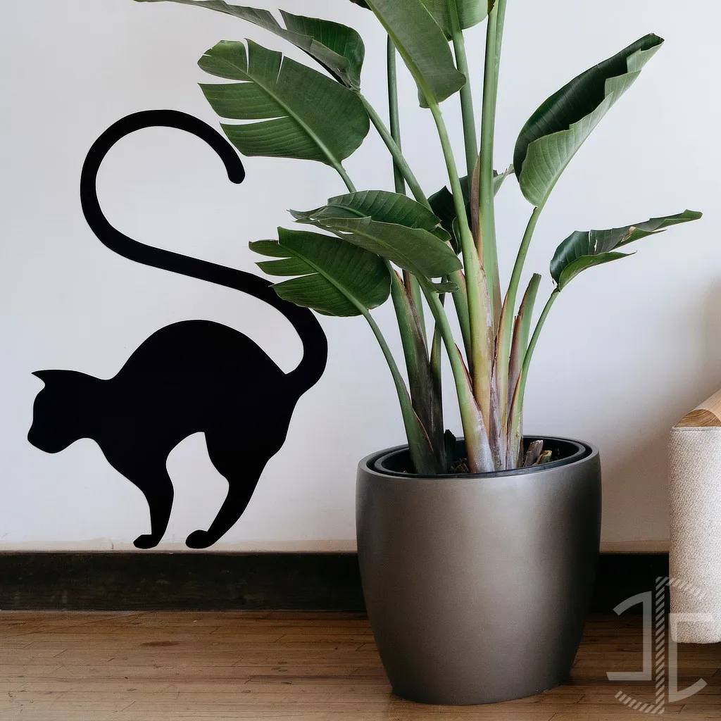 Gato Espreguiçando - Autocolante em Vinil
