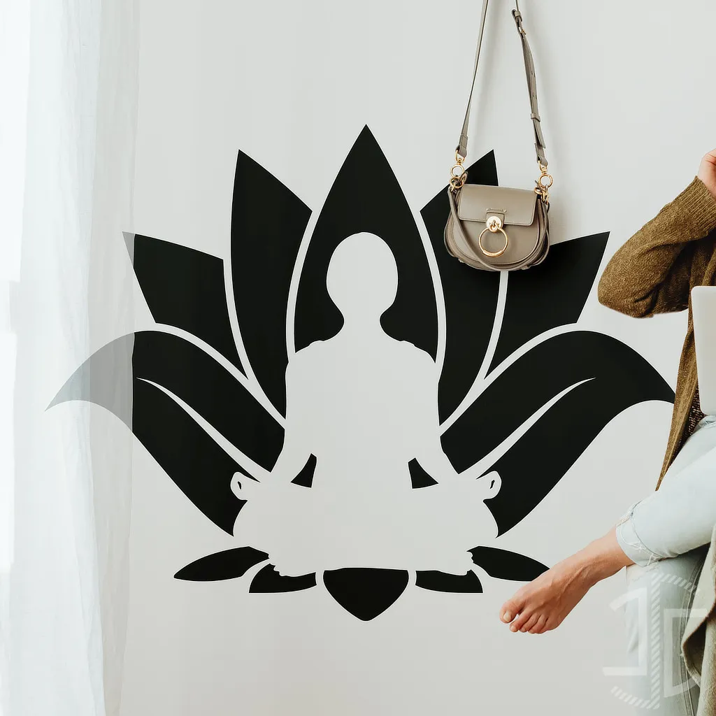 Meditação de Lotus - Autocolante em Vinil